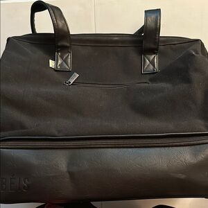BEIS Black Convertible Weekender
